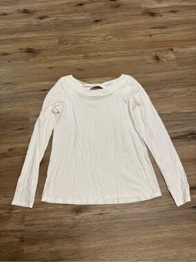 Lilly Pulitzer White Long Sleeve Boatneck Top